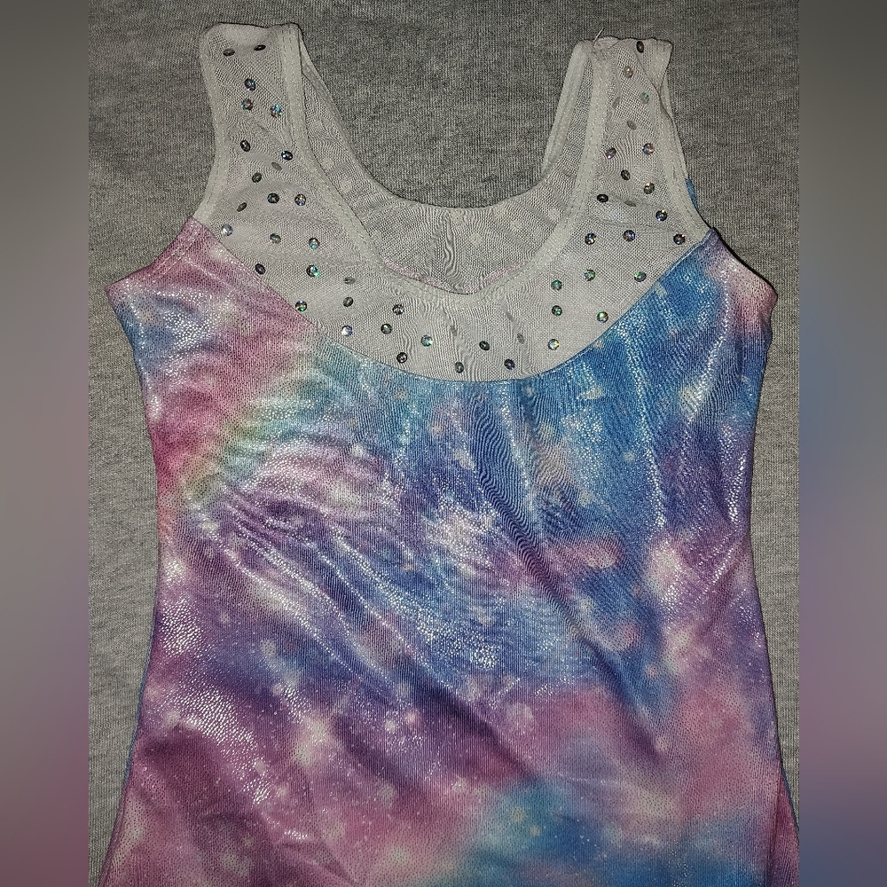Colorful Galaxy Print Leotard Toddler